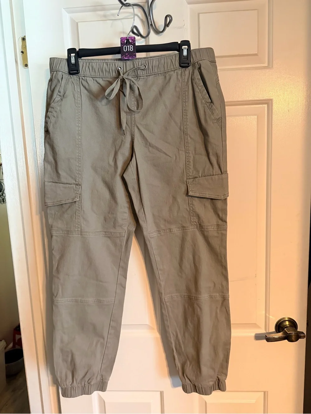 Rewash Olive-Taupe Cargo Jogger Pants